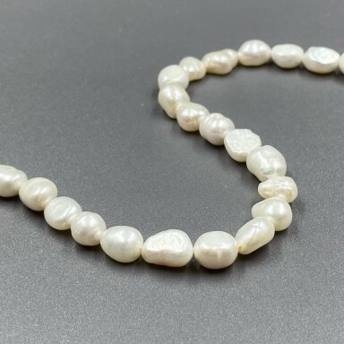 ±8x6mm natūralūs gėlavandeniai perlai, 36cm juosta ±8x6mm natūralūs gėlavandeniai perlai, 36cm juosta