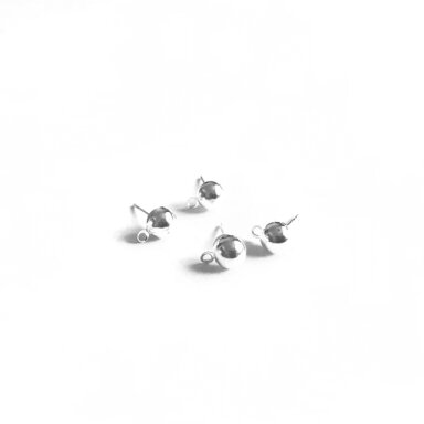 8x6mm sidabro sp. auskarų įvėrimai, 10vnt.
