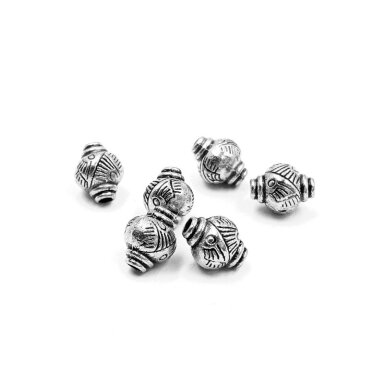 8x7mm sidabro sp. intarpai, 22vnt.