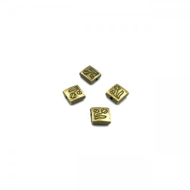 8x7mm žalvario sp. intarpai, 18vnt.