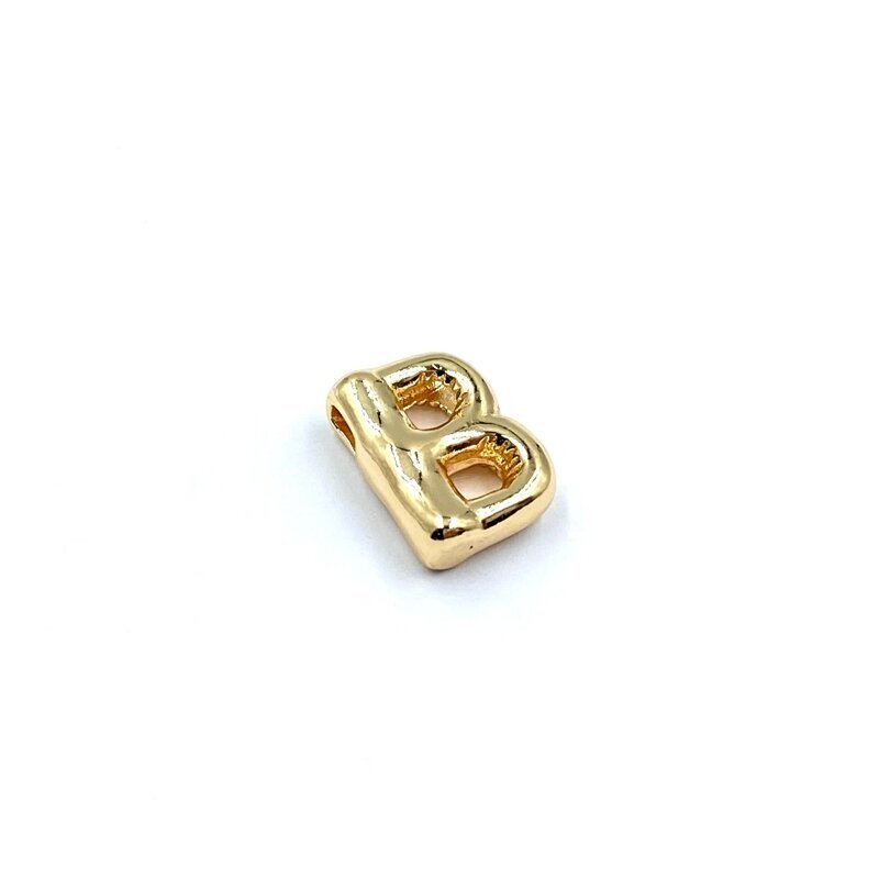 8x11mm rausvo aukso sp. nerūdijančio plieno pakabukas B raidė, 1vnt.
