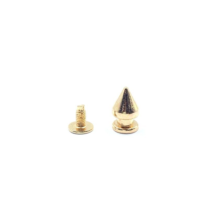 8x12mm rausvo aukso sp. įsukamos metalinės kniedės, 4vnt.