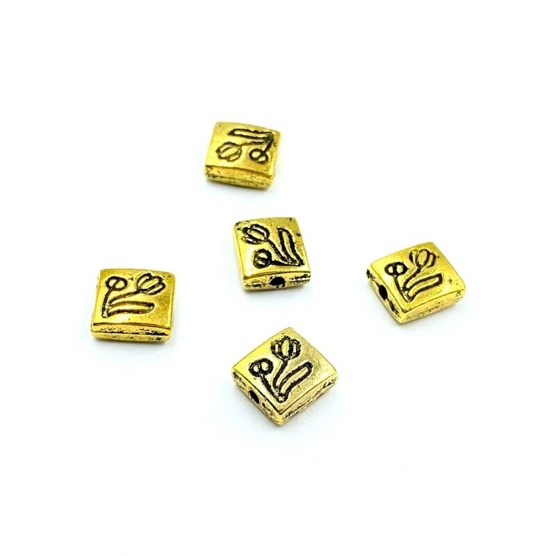 8x7mm aukso sp. intarpai, 18vnt.