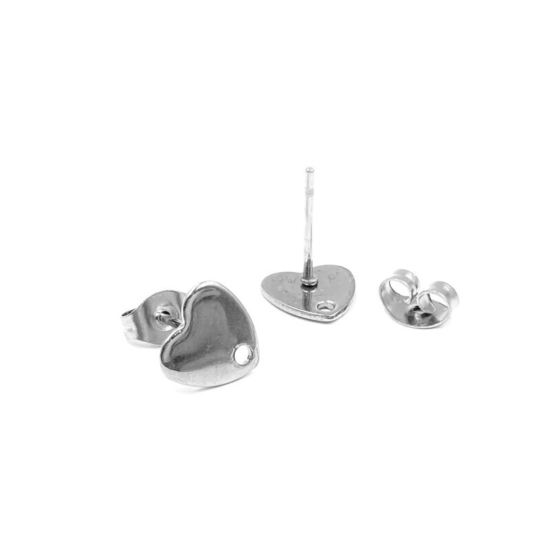 8x8mm platinos sp. nerūdijančio plieno auskarų įvėrimai, 2vnt. 8x8mm platinos sp. nerūdijančio plieno auskarų įvėrimai, 2vnt.