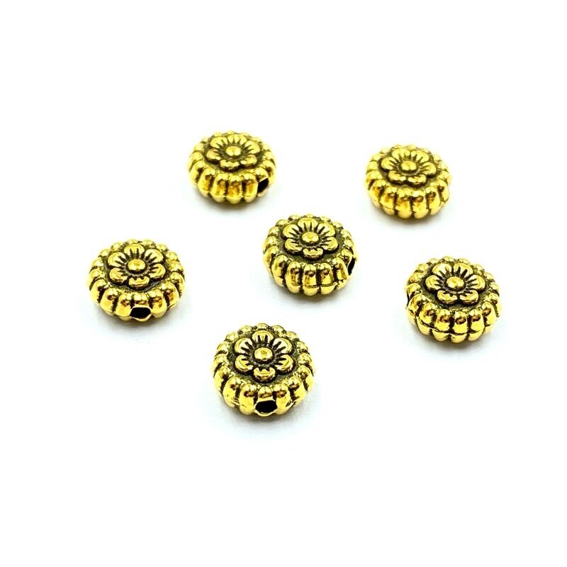 8x8mm aukso sp. intarpai, 19vnt.