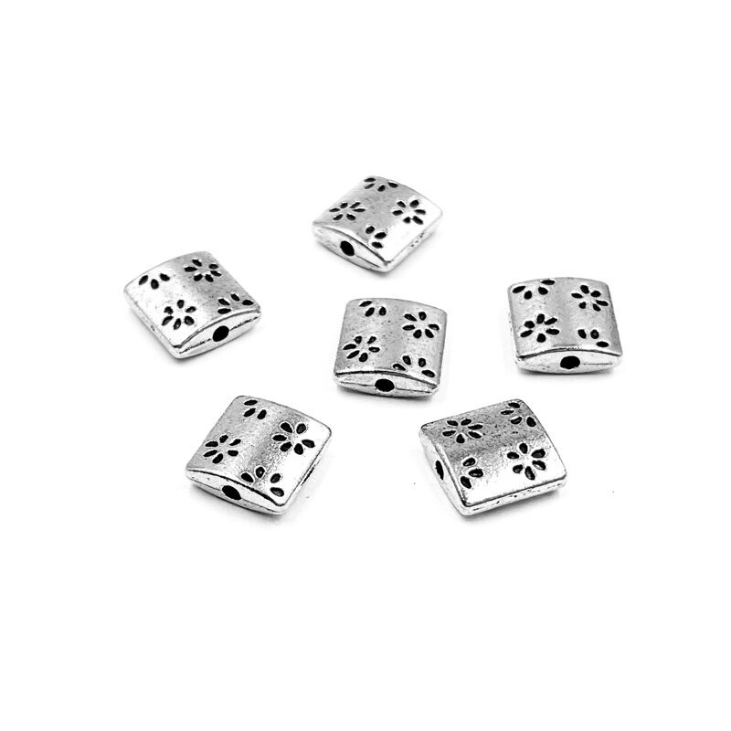 8x8mm sidabro sp. intarpai, 23vnt.