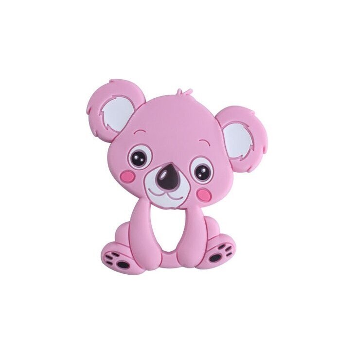 91x82mm rožinės sp. silikoninis kramtukas koala, 1vnt.