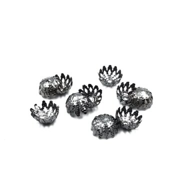 9mm juodintos sp. ažūrinės kepurėlės, 40vnt.
