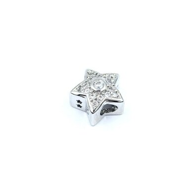 9mm platinos sp. nerūdijančio plieno intarpas žvaigždė, 1vnt. 9mm platinos sp. nerūdijančio plieno intarpas žvaigždė, 1vnt.
