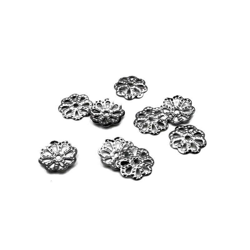 9mm juodintos sp. ažūrinės kepurėlės, 90vnt.