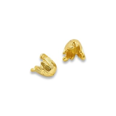 9x11mm 14k aukso sp. nerūdijančio plieno kepurėlės, 1vnt.