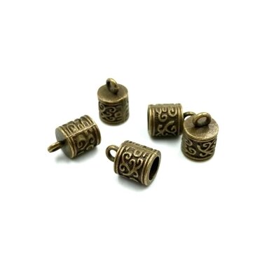 9x13mm žalvario sp. kepurėlės, 8vnt.
