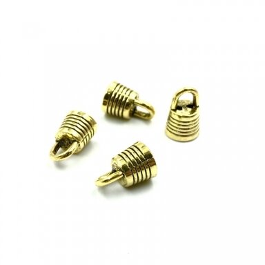 9x15mm aukso sp. kepurėlės, 10vnt.