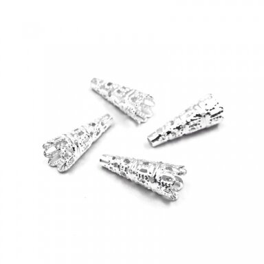 9x23mm sidabro sp. kepurėlės, 10vnt.