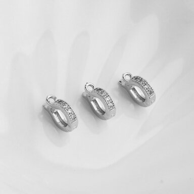 9x2mm platinos sp. nerūdijančio plieno pakabuko laikiklis, 1vnt.