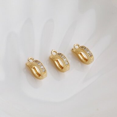 9x2mm 14k aukso sp. nerūdijančio plieno pakabuko laikiklis, 1vnt.