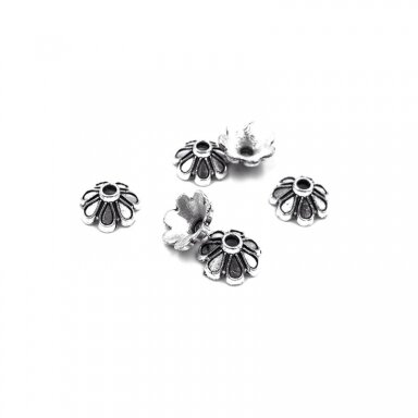 9x4mm sidabro sp. kepurėlės, 40vnt.