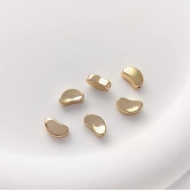 9x5mm 14k aukso sp. nerūdijančio plieno intarpas, 2vnt.