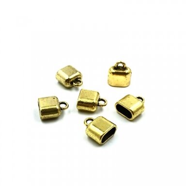 9x6mm aukso sp. kepurėlės, 17vnt.