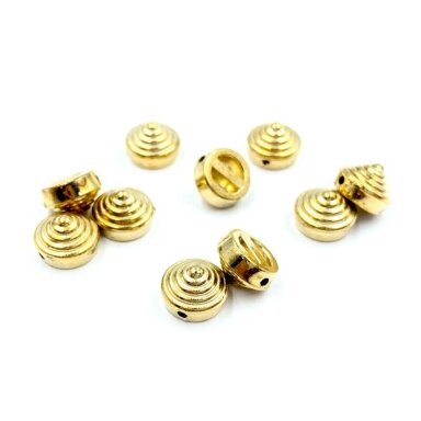 9x6mm aukso sp. prisiuvamos plastiko kniedės, 10g (apie 40vnt.)