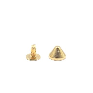 9x6mm rausvo aukso sp. įsukamos metalinės kniedės, 8vnt.