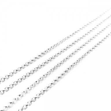 2x2mm sidabro sp. grandinėlė, 1m
