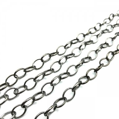 10x8mm juodintos sp. grandinėlė, 1m