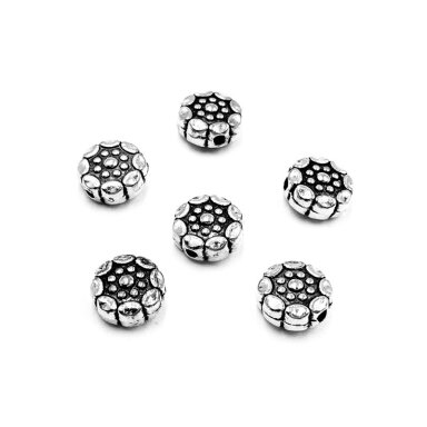 9x9mm sidabro sp. intarpai, 17vnt.