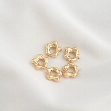 9x3mm 14k aukso sp. nerūdijančio plieno intarpas, 1vnt.