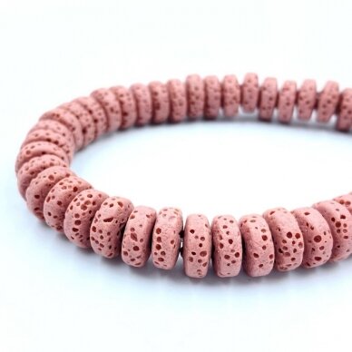 9x4mm rausvos sp. disko formos lava, 20cm juosta 9x4mm rausvos sp. disko formos lava, 20cm juosta