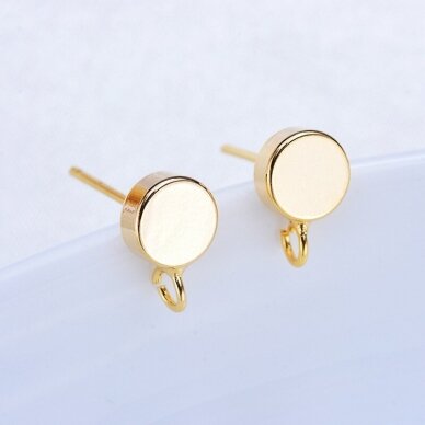 9x6mm 14k aukso sp. nerūdijančio plieno auskarų įvėrimai, 2vnt. 9x6mm 14k aukso sp. nerūdijančio plieno auskarų įvėrimai, 2vnt.