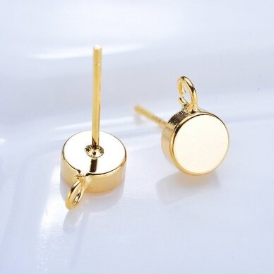 9x6mm 14k aukso sp. nerūdijančio plieno auskarų įvėrimai, 2vnt. 1 9x6mm 14k aukso sp. nerūdijančio plieno auskarų įvėrimai, 2vnt. 1
