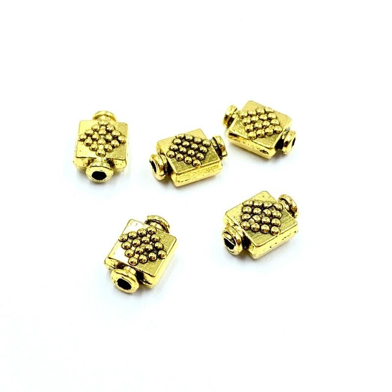 9x6mm aukso sp. intarpai, 25vnt.