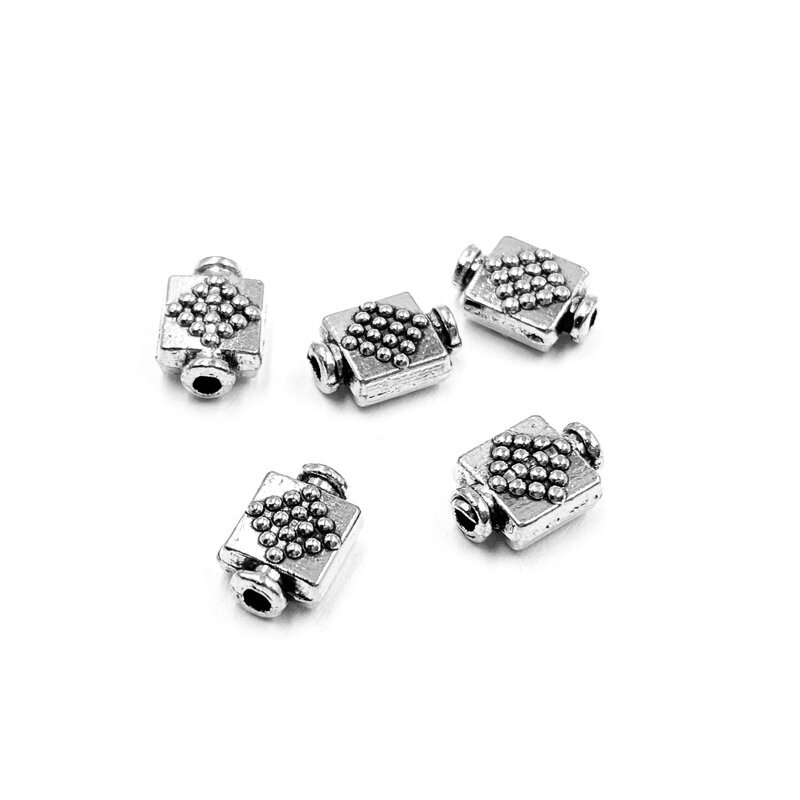 9x6mm sidabro sp. intarpai, 25vnt.