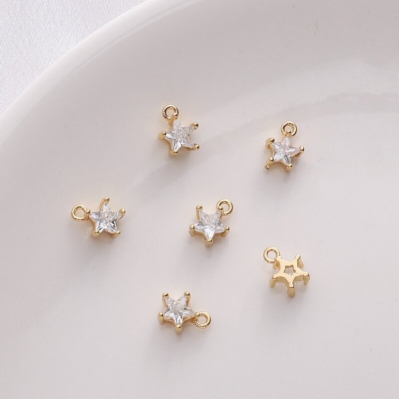 9x7mm 14k aukso sp. nerūdijančio plieno pakabukas žvaigždė, 1vnt. 9x7mm 14k aukso sp. nerūdijančio plieno pakabukas žvaigždė, 1vnt.