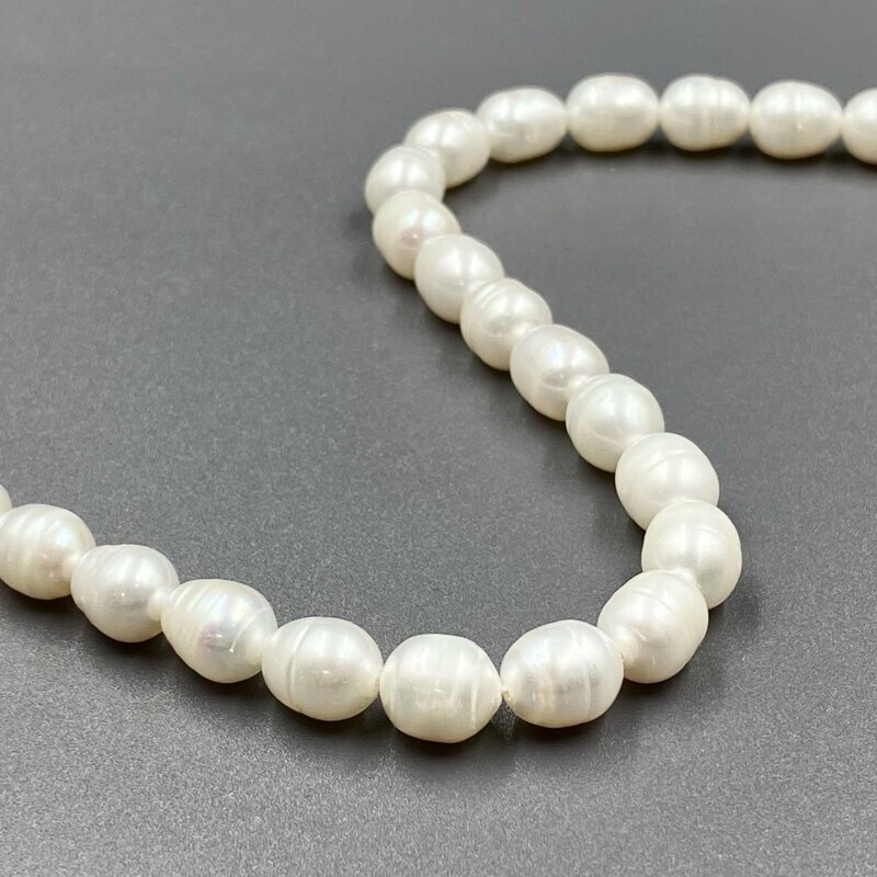 ±9x7mm natūralūs gėlavandeniai perlai, 36cm juosta ±9x7mm natūralūs gėlavandeniai perlai, 36cm juosta