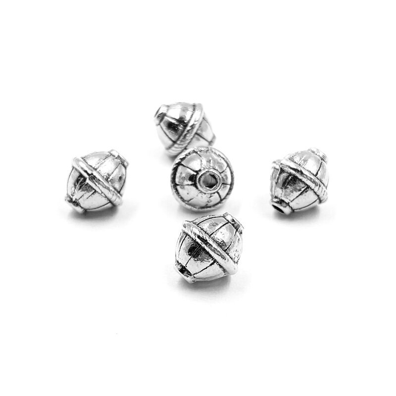 9x8mm sidabro sp. intarpai, 12vnt.