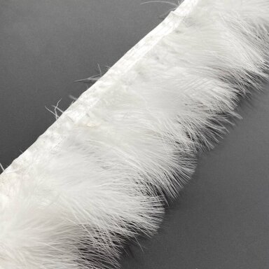 ±8cm baltos sp. plunksnų juosta, 10cm