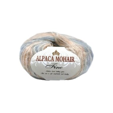 Alpaca Mohair siūlai, pilkos ir persikinės sp. (šilkas, mohera) Alpaca Mohair siūlai, pilkos ir persikinės sp. (šilkas, mohera)