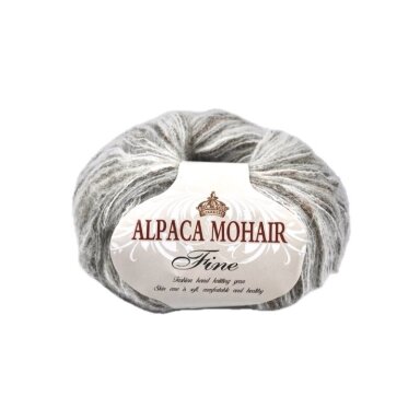 Alpaca Mohair siūlai, pilkos ir rudos sp. (šilkas, mohera) Alpaca Mohair siūlai, pilkos ir rudos sp. (šilkas, mohera)