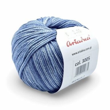 Ariadna Wenus 3 siūlai, mėlynos sp. 50g Ariadna Wenus 3 siūlai, mėlynos sp. 50g