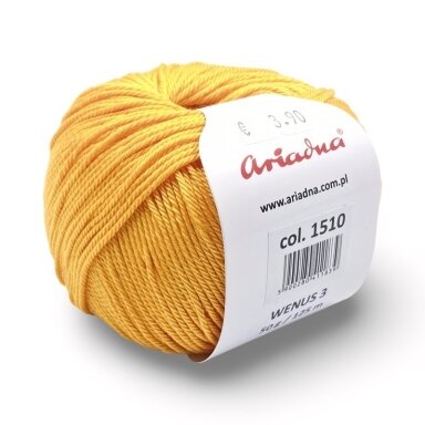 Ariadna Wenus 3 siūlai, oranžinės sp. 50g Ariadna Wenus 3 siūlai, oranžinės sp. 50g