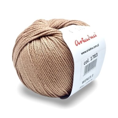 Ariadna Wenus 3 siūlai, rudos sp. 50g Ariadna Wenus 3 siūlai, rudos sp. 50g