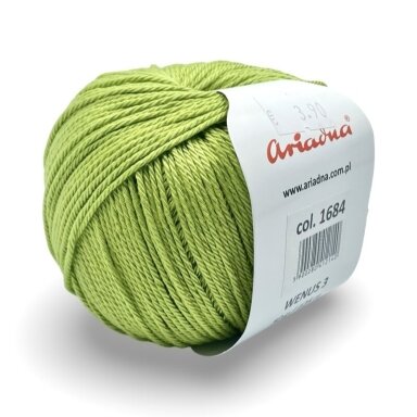 Ariadna Wenus 3 siūlai, salotinės sp. 50g Ariadna Wenus 3 siūlai, salotinės sp. 50g