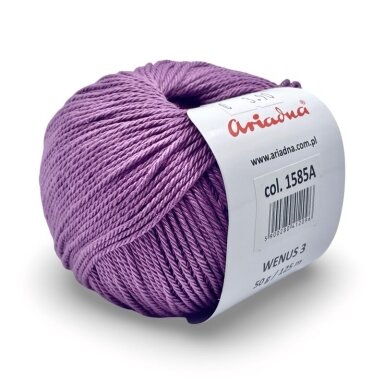 Ariadna Wenus 3 siūlai, violetinės sp. 50g Ariadna Wenus 3 siūlai, violetinės sp. 50g