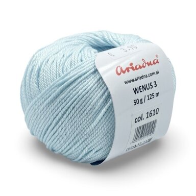 Ariadna Wenus 3 siūlai, žydros sp. 50g Ariadna Wenus 3 siūlai, žydros sp. 50g