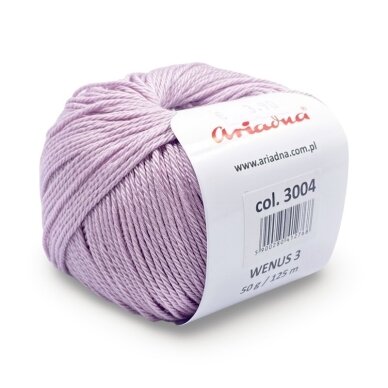 Ariadna Wenus 3 siūlai, alyvinės sp. 50g Ariadna Wenus 3 siūlai, alyvinės sp. 50g