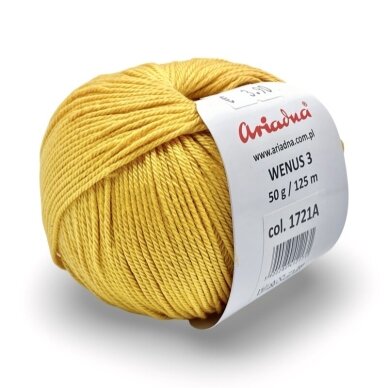 Ariadna Wenus 3 siūlai, garstyčių sp. 50g Ariadna Wenus 3 siūlai, garstyčių sp. 50g