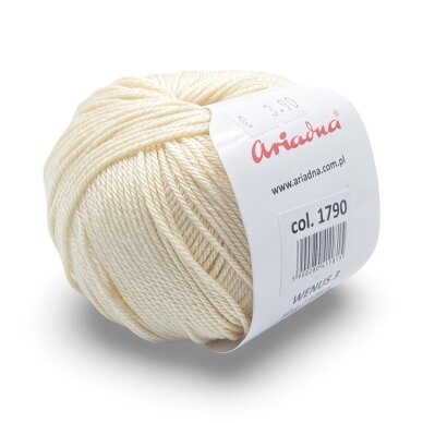 Ariadna Wenus 3 siūlai, gelsvos sp. 50g Ariadna Wenus 3 siūlai, gelsvos sp. 50g