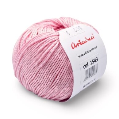 Ariadna Wenus 3 siūlai, rožinės sp. 50g Ariadna Wenus 3 siūlai, rožinės sp. 50g